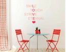 Smile Touch Quotes Wall Decal Motivational Vinyl Art Stickers